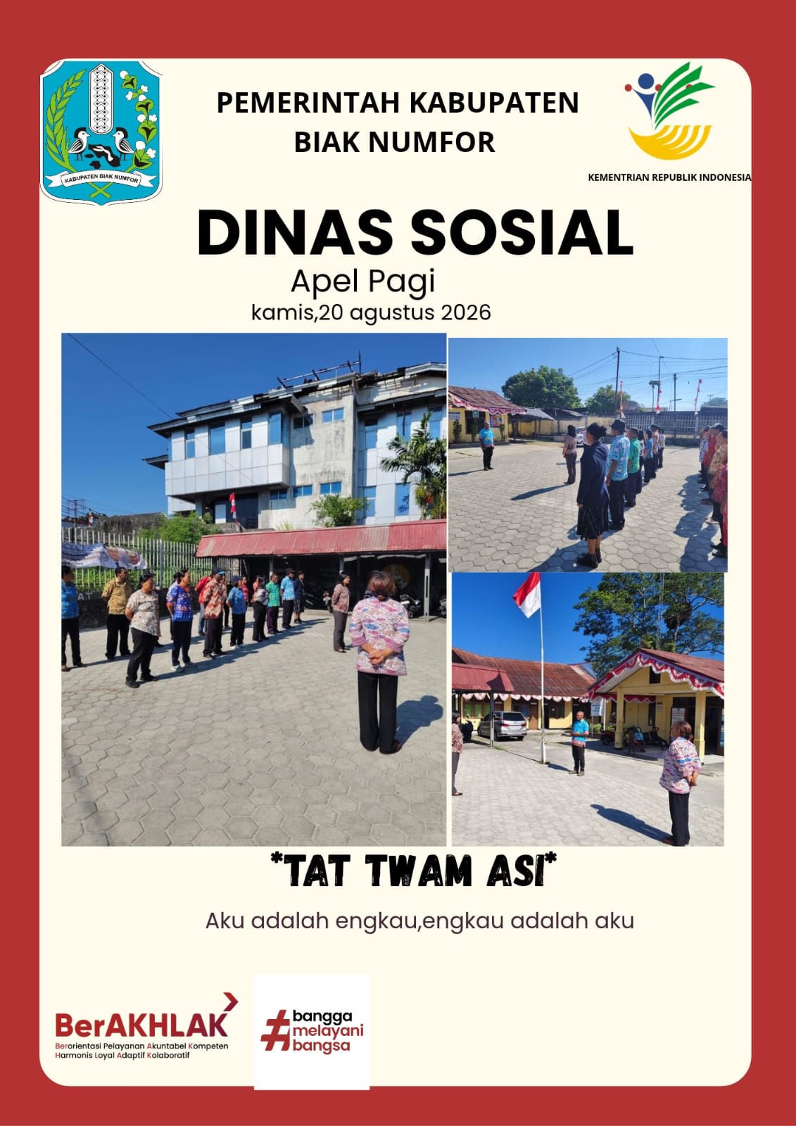 Pelaksanaan apel pagi dan sore