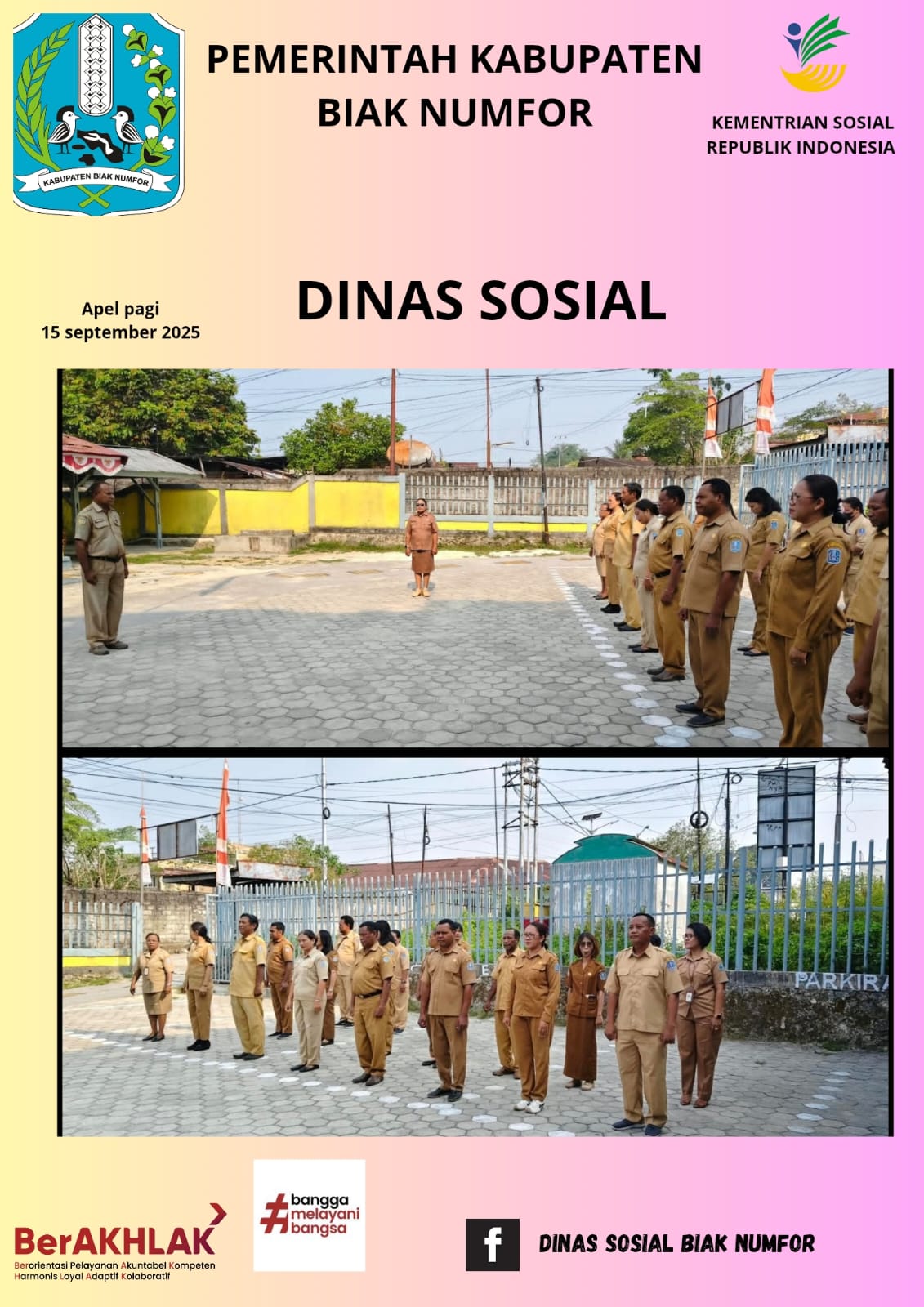 apel pagi dinas sosial