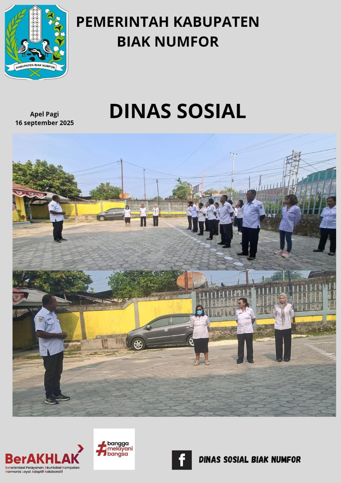 apel pagi dinas sosial