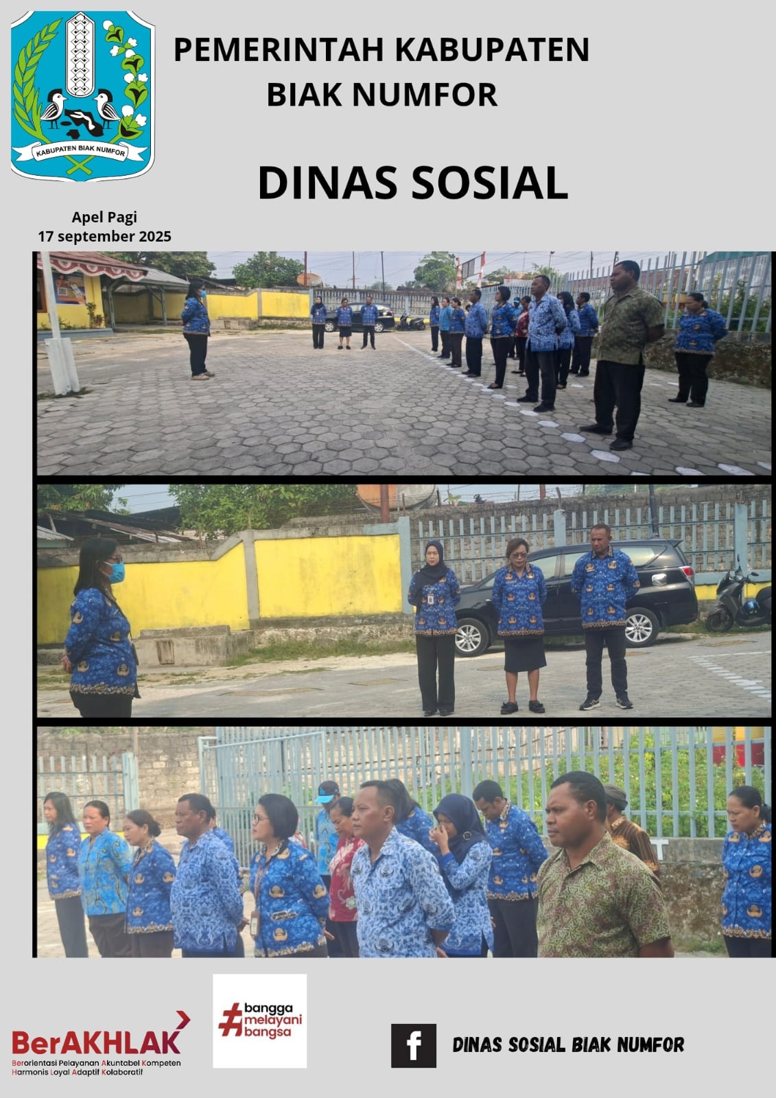 apel pagi dinas sosial