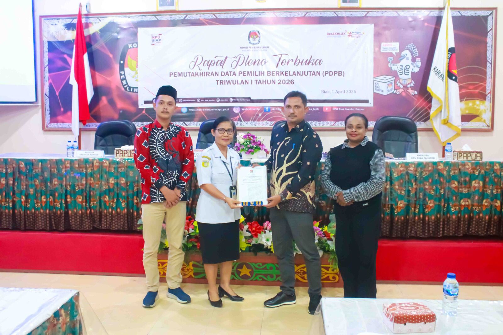 Kegiatan Rapat Pleno dari KPU Kab. Biak Numfor