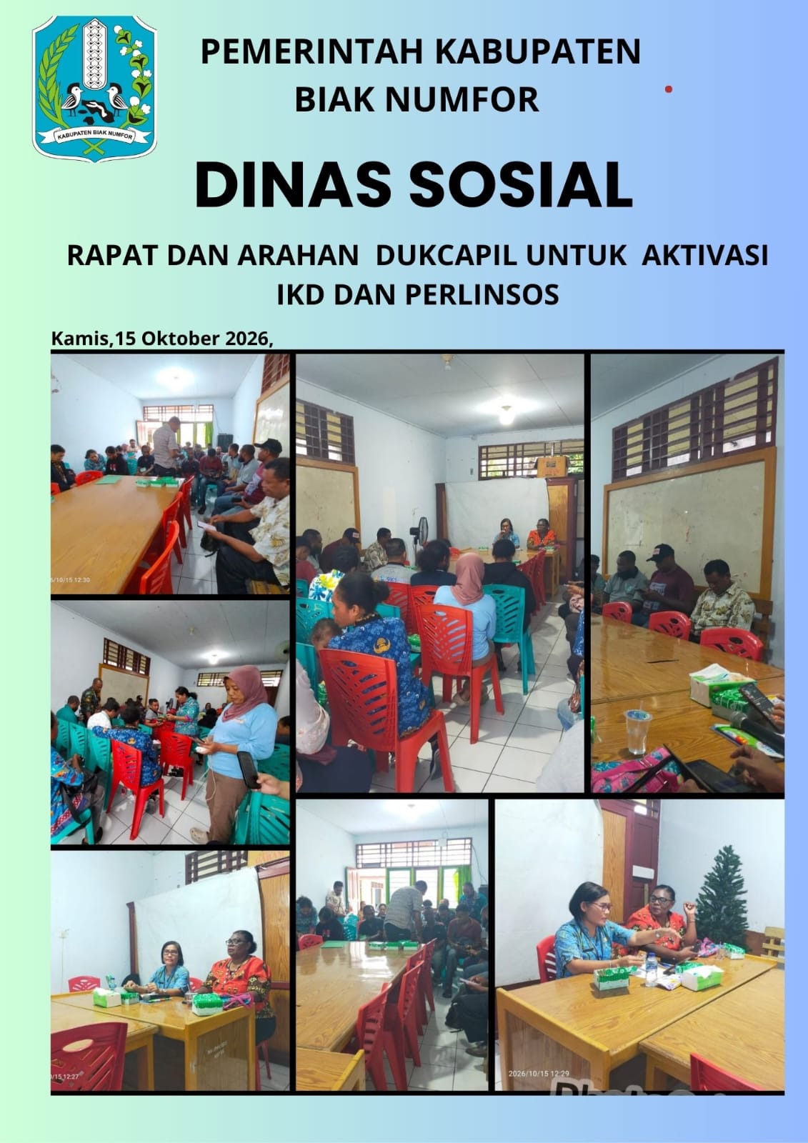 rapat dan arahan dari dukcapil untuk aktivasi IKD DAN PERLINSOS